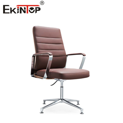 ODM Moderne lederen armstoelen met metalen chroombasis
