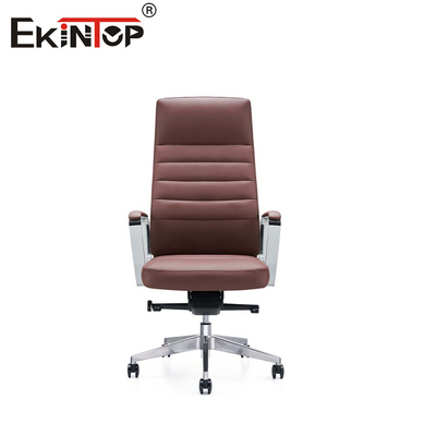 ODM Moderne lederen armstoelen met metalen chroombasis