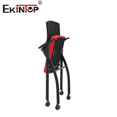 Zwart en rood schuim kussen opvouwbare trainingstoelen met wielen