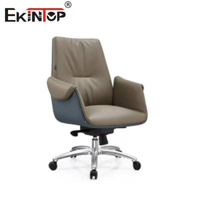 Indoor PU Ergonomische draaibare leer kantoorstoel High Back ODM