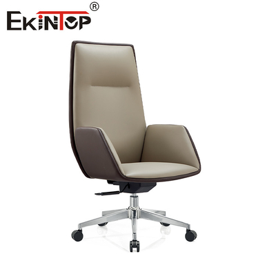 High Back Pu Swivel Executive Leer kantoor stoel Voor woonkamer