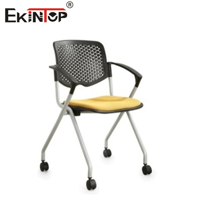 Moderne opvouwbare stoel met schrijftafel bezoekers gasten mesh back office training stoel