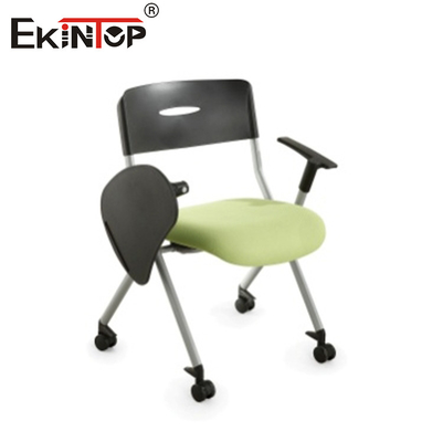 Moderne opvouwbare stoel met schrijftafel bezoekers gasten mesh back office training stoel