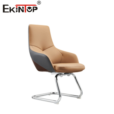 Hoog rug leer kantoor stoel met metalen benen en Casters Chrome basis