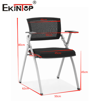 Iron Mesh Training Room Stoel Met Zwarte Mesh Rugleuning Foam Kussen Opvouwbaar