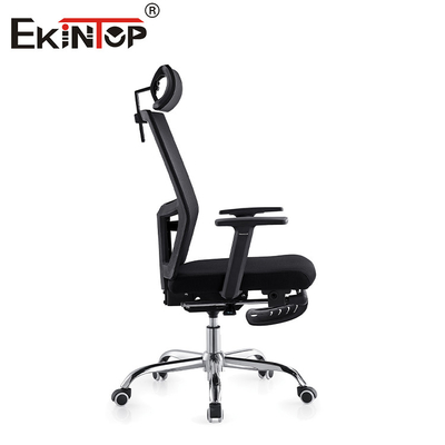 High-back Mesh Office Chair met hoofdsteun en voetsteun kussens en draaiwielen