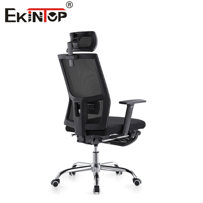 High-back Mesh Office Chair met hoofdsteun en voetsteun kussens en draaiwielen