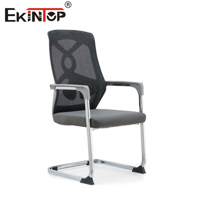 Zwarte mesh kunststof armsteun kantoor stoel schuif zitplaatsen standaard grootte