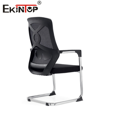 Zwarte mesh kunststof armsteun kantoor stoel schuif zitplaatsen standaard grootte