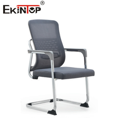 Grijze Mid back Moderne Minimalist Style Mesh Kantoorstoel Met Armleuningen