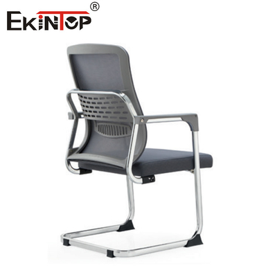 Grijze Mid back Moderne Minimalist Style Mesh Kantoorstoel Met Armleuningen