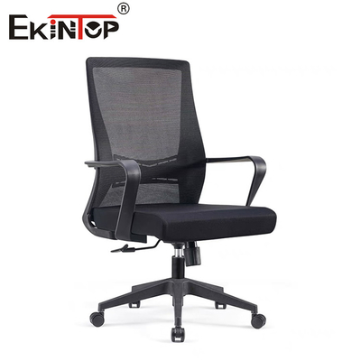 Mid back Mesh kantoorstoel met armleuningen Nylon basis zelf assembleren
