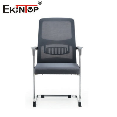 Grijs gaas kantoorstoel zonder Casters Metalen frame Modern Design