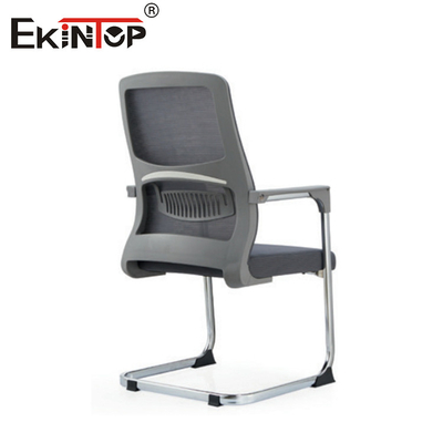 Grijs gaas kantoorstoel zonder Casters Metalen frame Modern Design