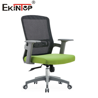 Aanpasbare mid back mesh kantoorstoel met wielen en draaiende functie