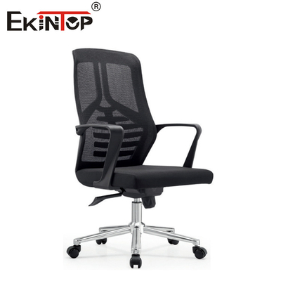 Mid back Executive Black Mesh kantoorstoel met draaiwielen voor werk