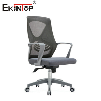 Mid-height back office stoel met mesh rugleuning uitgerust met rollen aanpasbaar