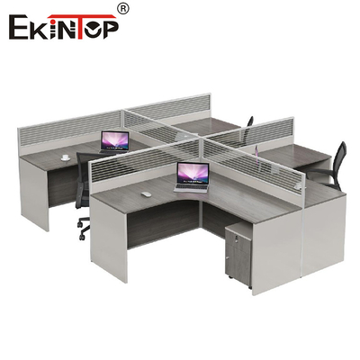 Moderne kantoorwerkstation 6 personen kantoor bureau bureau tafel met lade voor personeel
