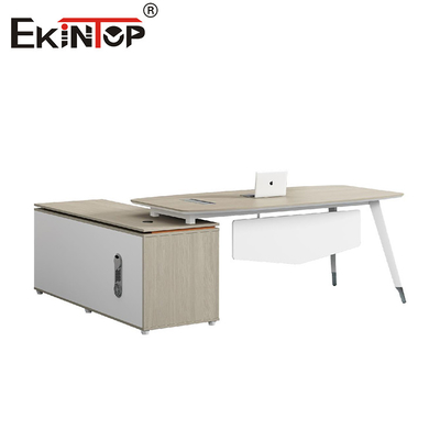 L-vormige bureau tafel Executive moderne bureaus met opslagkasten