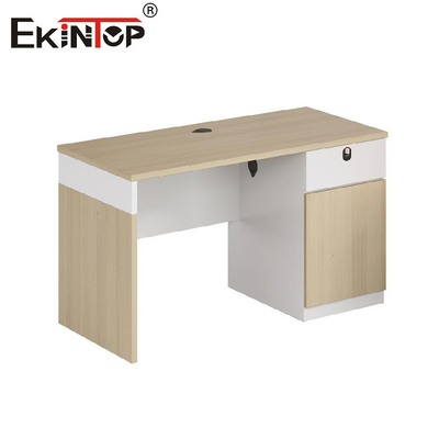 Walnut kantoor bureau werknemer tafel met laden moderne stijl