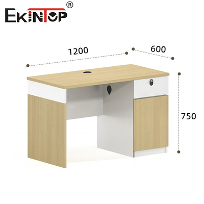 Walnut kantoor bureau werknemer tafel met laden moderne stijl