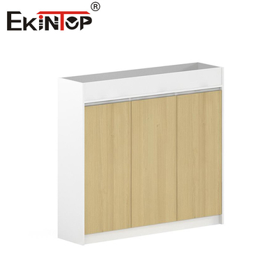 Hoogwaardige walnootkleurige houten archiefkas met geen handvat Moderne stijl