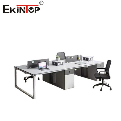 Low-Cost Industrial Style Office Workstation voor werknemers met schermopslagkast