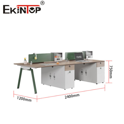 Modulaire 4-6 zitplaatsen kantoor bureau personeel werkstation met afschermingen in moderne stijl