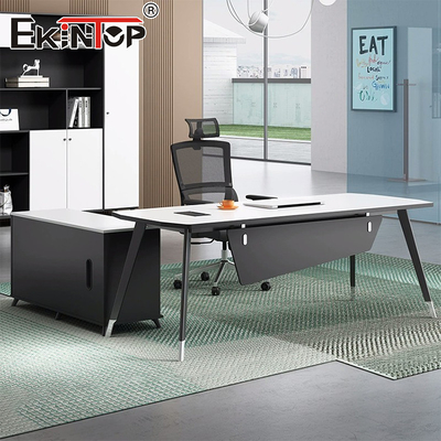Moderne houten kantoor bureau managers bureau computer bureau industriële stijl