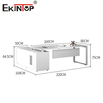 Stijlvol modern ontwerp Witte Executive Office Schrijftafel Office Table