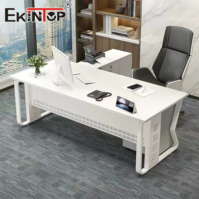 Minimalistische stijl Witte kantoor bureau meubel ontwerper bureau ergonomisch