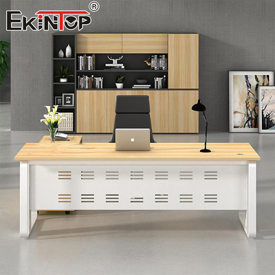 Walnut Sturdy Wood Office Desk Manager Desk Designer Desk voor het kantoor
