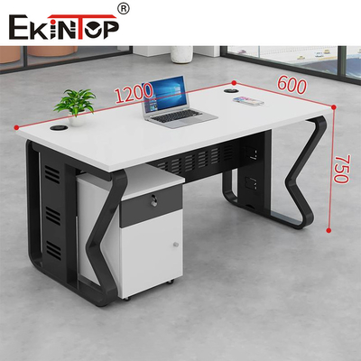Bureau bureau in industriële stijl aanpasbaar solide eiken bureau met kast
