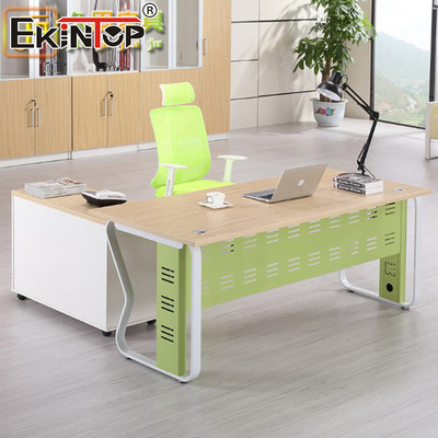 Walnut Manager Uitvoerend kantoor bureau Moderne stijl Houten hoek bureau