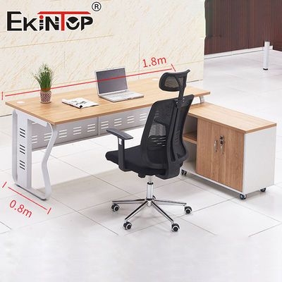Groothandel kantoor bureau Houten bureau Metalen raam Houten hoek bureau