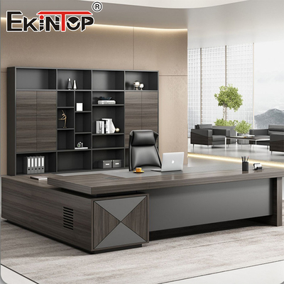 Aanpasbaar Classic Solid Wood Executive Office Desk Groot bureau met laden