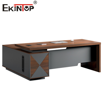 Moderne houten bureau bureau werkstation tafel groot bureau met laden