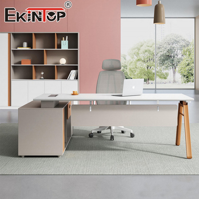 Moderne stijl kantoor bureau aanpasbaar houten materiaal Acacia houten bureau
