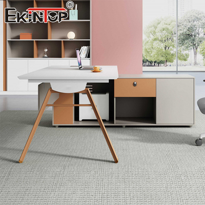 Moderne stijl kantoor bureau aanpasbaar houten materiaal Acacia houten bureau