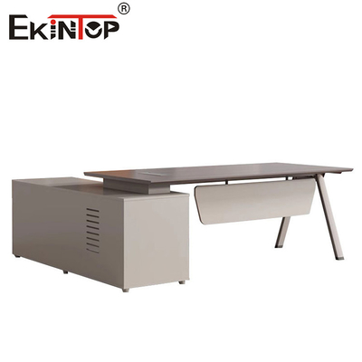 Industriële stijl Metalen raam Bureaubureau Bureau Manager Bureau Tafel Acacia Houten bureau