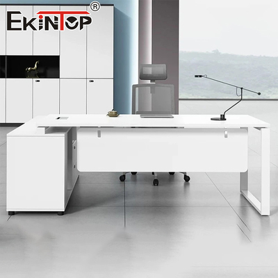 Houten witte kantoor bureau vergader tafel moderne bureau