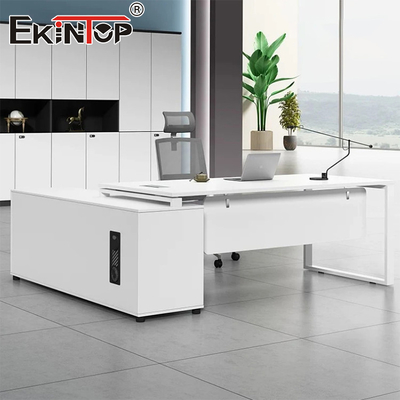 Houten witte kantoor bureau vergader tafel moderne bureau