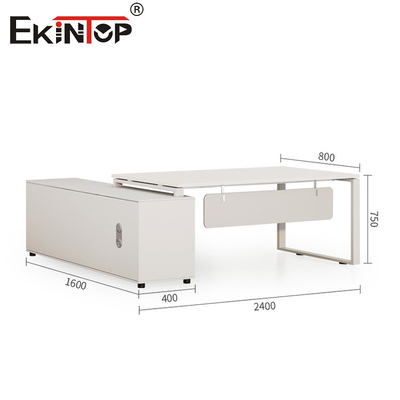 Custom wit kantoor bureau met speciaal ontwerp minimalistische stijl All modern bureau