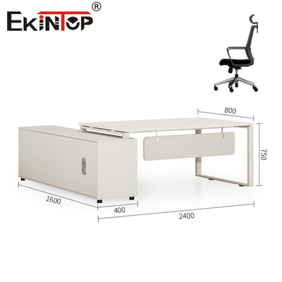 Custom wit kantoor bureau met speciaal ontwerp minimalistische stijl All modern bureau