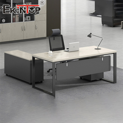 Walnut Industrial Style Manager Bureau Bureau Algemene commerciële meubels