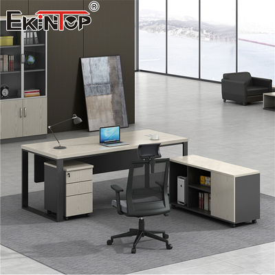 Walnut Industrial Style Manager Bureau Bureau Algemene commerciële meubels