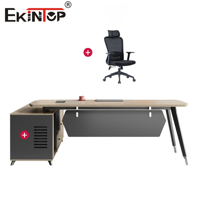 Walnut kantoor bureau in moderne stijl Executive bureau met laden Uitbreidbare functie