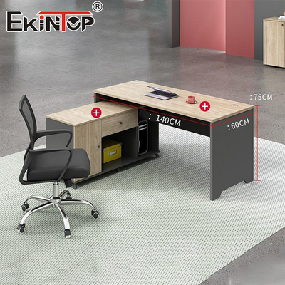 Walnotenmateriaal Personeel Bureau Bureau in industriële stijl Modulair bureau meubilair