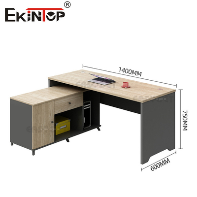 Walnotenmateriaal Personeel Bureau Bureau in industriële stijl Modulair bureau meubilair