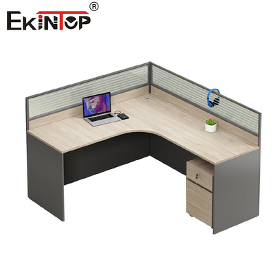 Moderne kantoormeubilair van massief hout L-vormig kantoor bureau klein bureau tafel